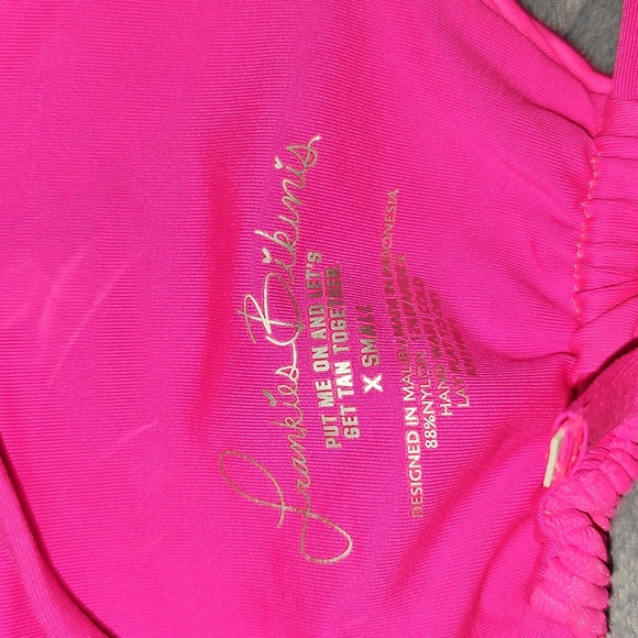 Neon Pink Frankies Bikini Set - Picture 3 of 5